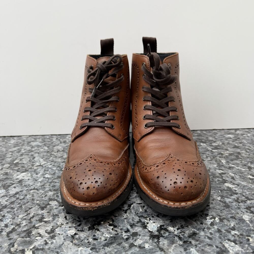Thursday Boot Co. Men's US 8 Brown Wingtip Leather Lace-Up Boots